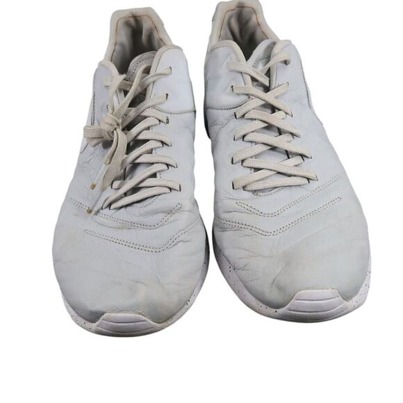 Nike Shoes Mens 13 Sneakers Roshe Tiempo VI Lifestyle Boot Triple White Leather - Picture 13 of 14